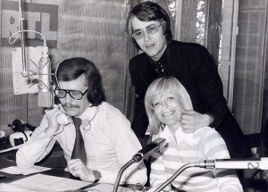 Jochen Pützenbacher, Frank Elstner und Helga Guitton im RTL Studio (Foto: Privatarchiv Jochen Pützenbacher)