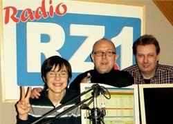 Team von Radio RZ 1 (Roland Michels r.)