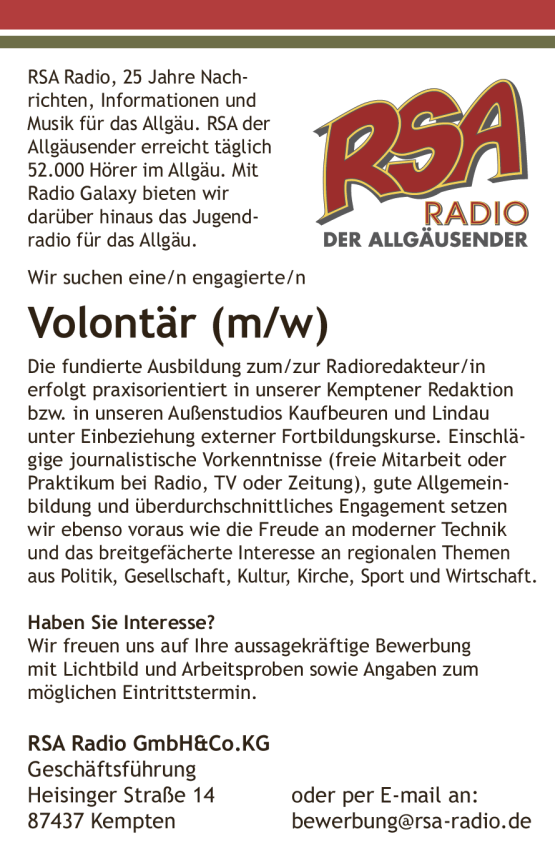 RSA Radio Volontaer 300512