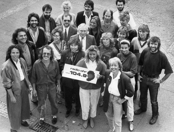 Das Team von - damals noch - RADIO OHR in den 80er Jahren