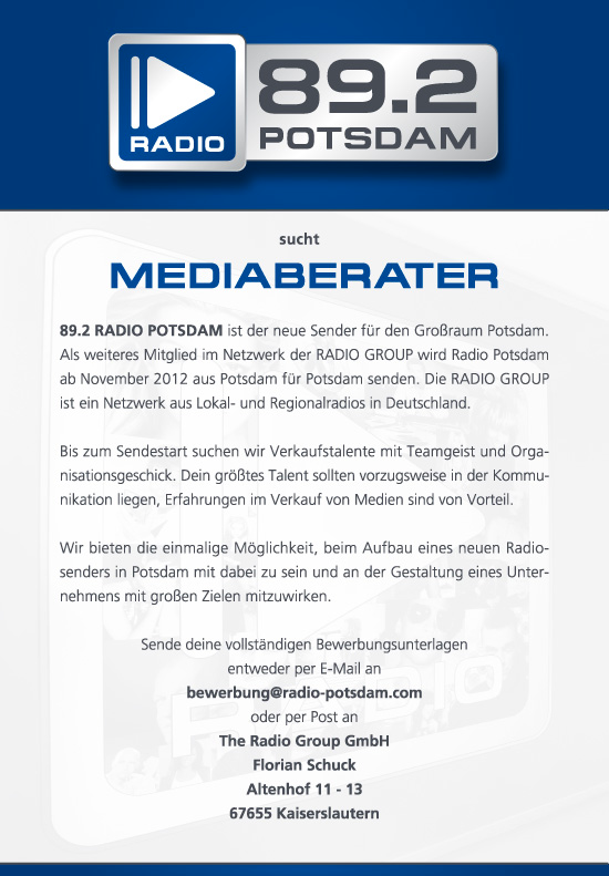 Radio Potsdam Mediaberater 130712
