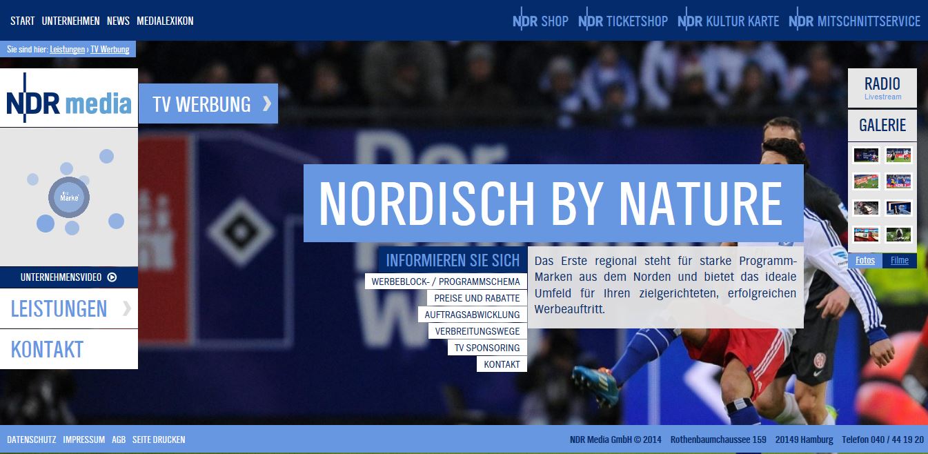 Screenshot ndrmedia.de