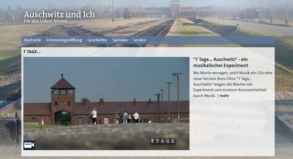 Screenshot http://auschwitzundich.ard.de