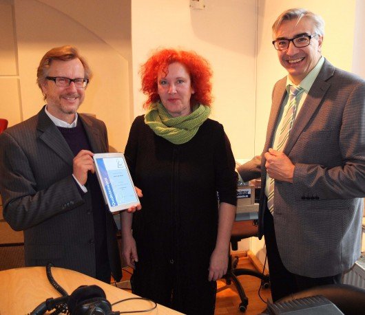 Prof. Dr. Erich Schäfer, Grit Hasselmann, Jochen Fasco. (v.l.n.r.) Foto: TLM