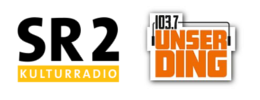 Logos von SR 2 Kulturradio und 103.7 UnserDing