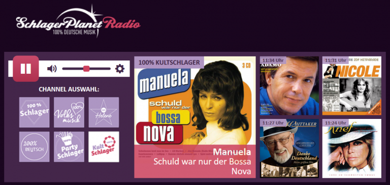 Screenshot http://radio.schlagerplanet.com