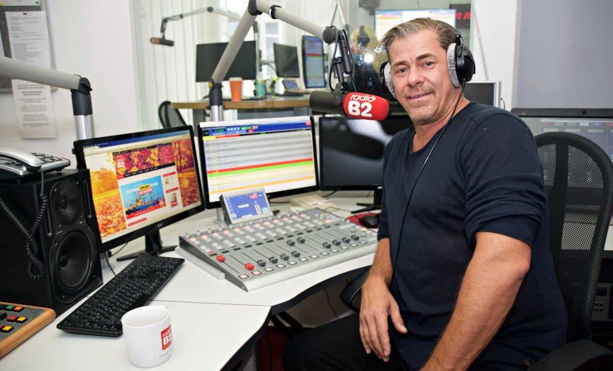Sven Martinek bei radio B2 Erich Groenke