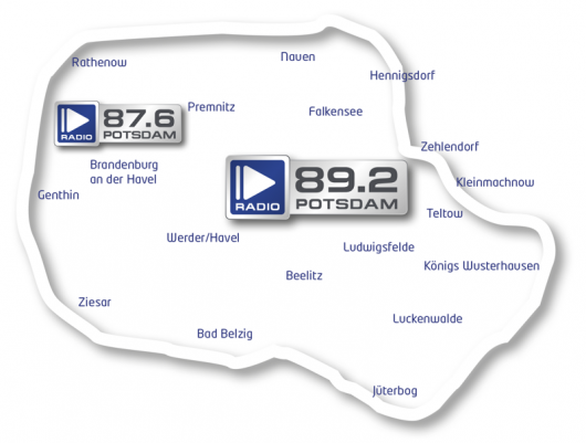 Das neue Sendegebiet von Radio Potsdam