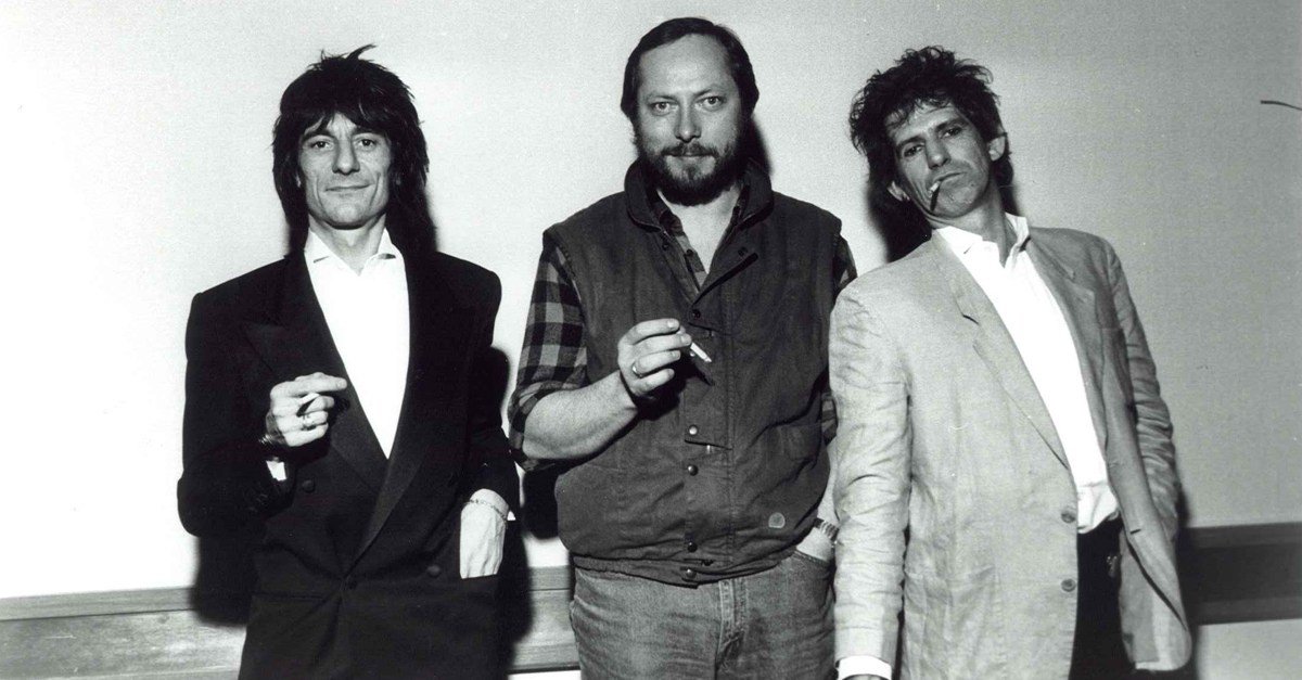 Heinz Canibol mit Ron Wood und Keith Richards (Bild: Privatarchiv)