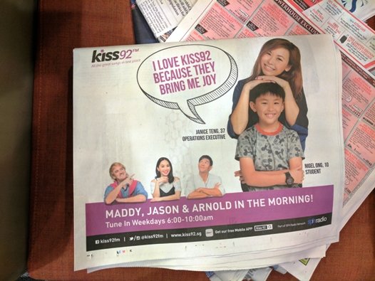 kiss92 press ad