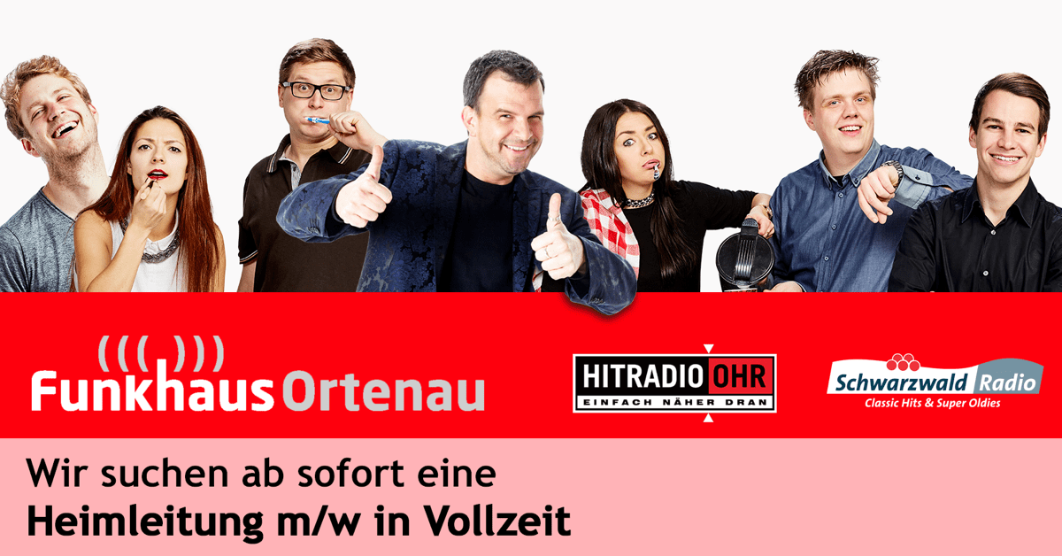 Funkhaus Ortenau sucht Heimleitung (m/w) in Vollzeit