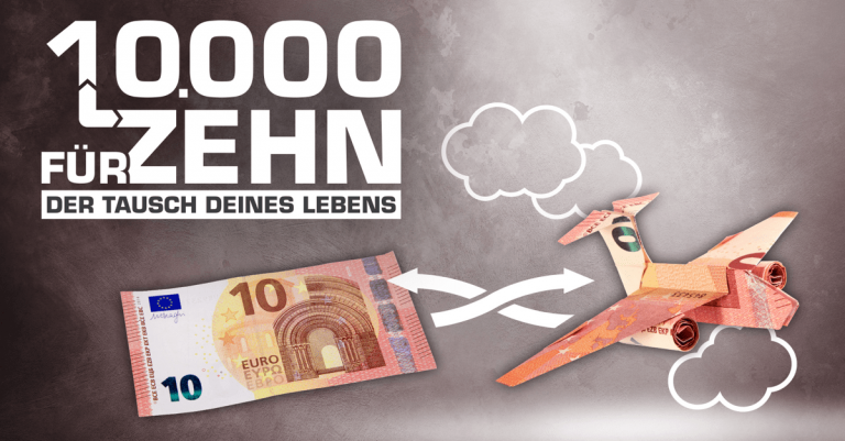 10000 für 10-Gewinnspiel bei radio NRW Der Tausch Deines Lebens