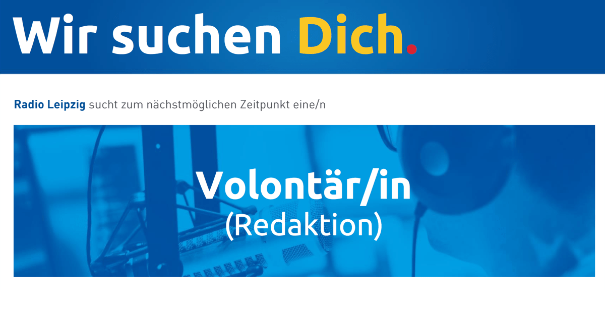 Radio Leipzig sucht Volontär/in
