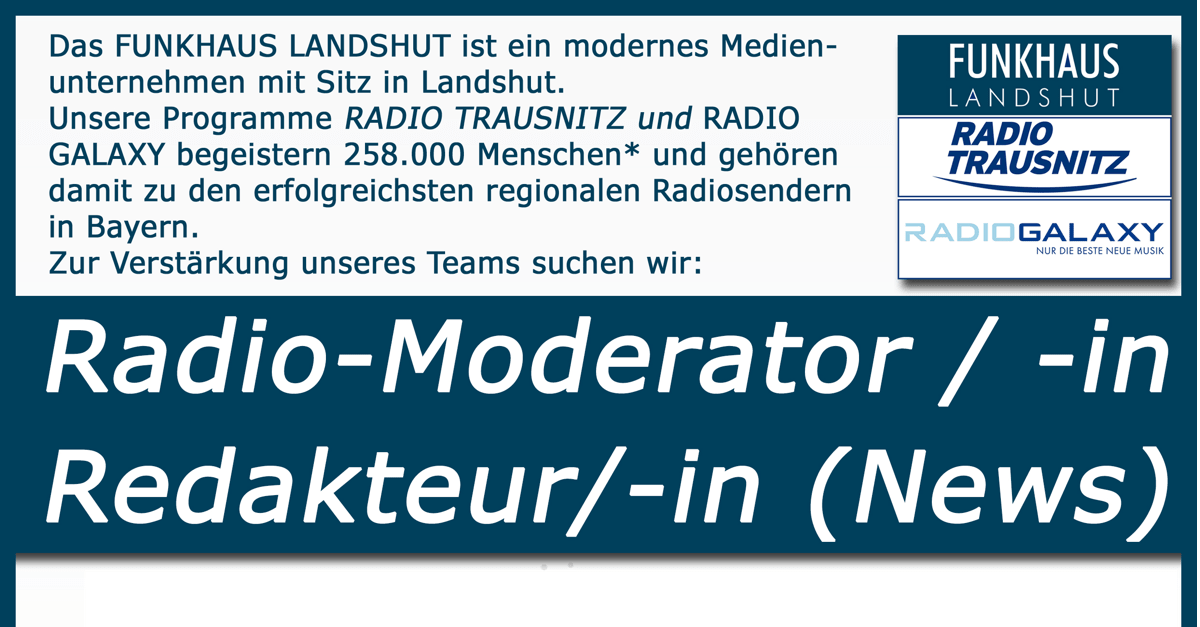 Funkhaus Trausnitz AnzeigeModeration Redaktion 2018 fb min 2