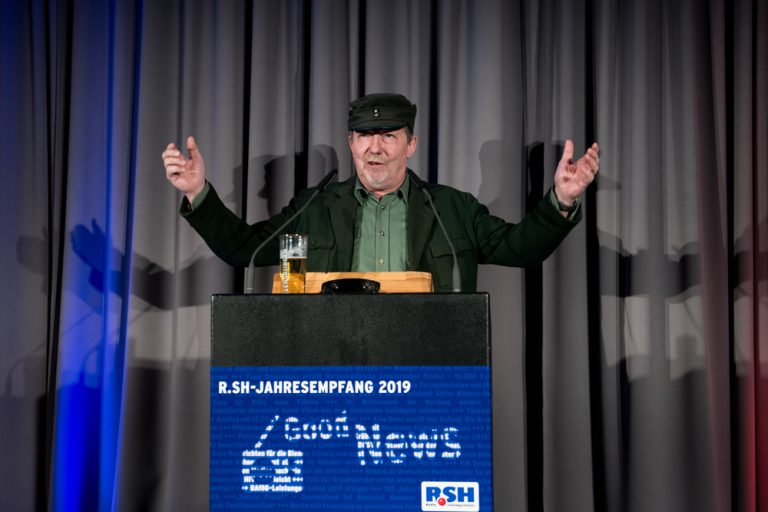 Günther der Treckerfahrer (Dietmar Wischmeyer) beim R.SH Jahresempfang 2019