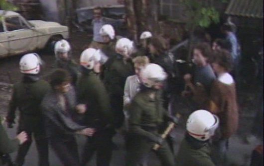 Polizei-Einsatz gegen den Radiofrühling 1985