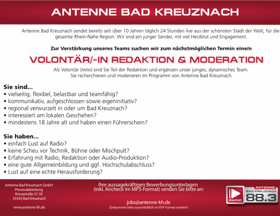 Antenne Bad Kreuznach Stellenanzeige Volo 110419