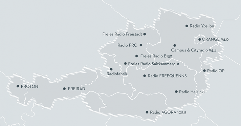 Verband Freier Radios Österreich Karte fb