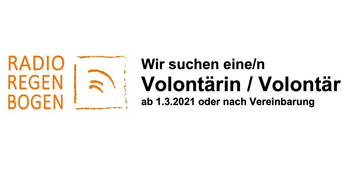 Radio regenbogen Rosenheim Auschreibung Volo 2021