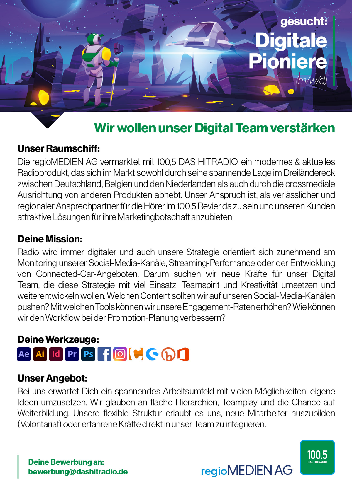 regioMEDIEN AG sucht Digitale Pionieren (m/w/d)