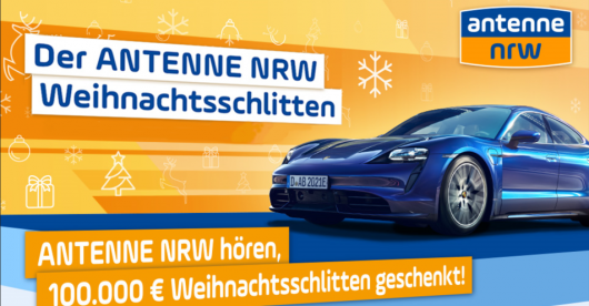 ANTENNE NRW Weihnachtsschlitten Porsche Taycan (Bild: ANTENNE NRW)