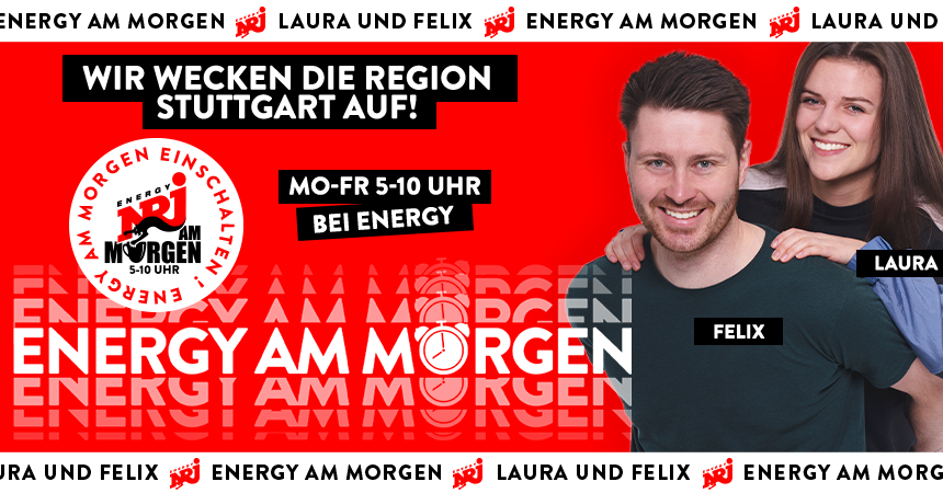 „ENERGY am Morgen“, Felix Körting und Laura Müller (Bild: ©ENERGY)
