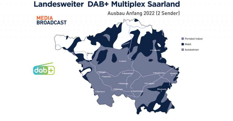 Karte DAB Saarland Media Broadcast fb