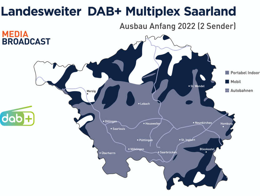 Landesweiter DAB+ Multiplex Saarland (Bild: MEDIA BROADCAST)