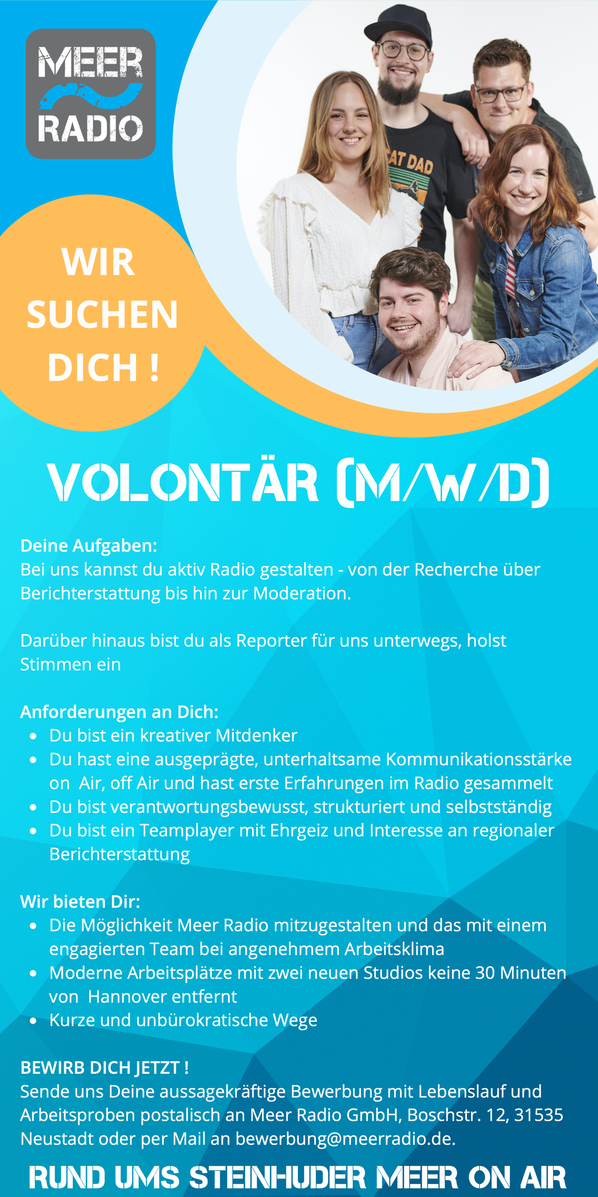 MEER RADIO sucht Volontär (m/w/d)