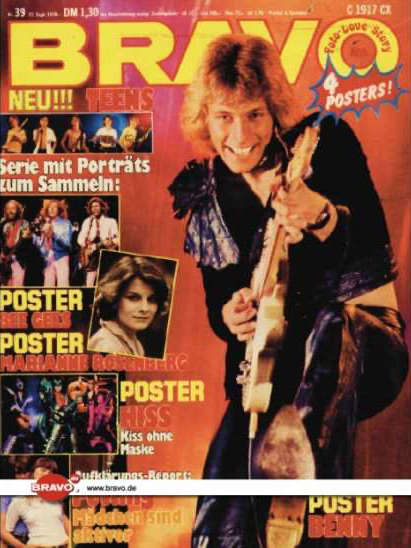 Bravo 1978 - Benny Schnier als Cover und Poster