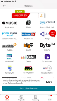 kulthitRADIO APP in Vodafone-Musik Pass integriert