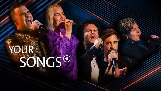 "Your Songs" mit Robbie Williams, Sarah Connor, Johannes Oerding, Max Giesinger und Michael Patrick Kelly (Bild: © MDR/Kirsten Nijhof)