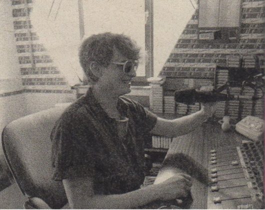 Fiete (Walter) Blum im Radio C-Studio in Südtirol 1985 (Bild privat)