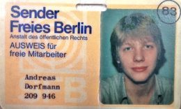 Andreas Dorfmanns SFB-Hausausweis von 1983