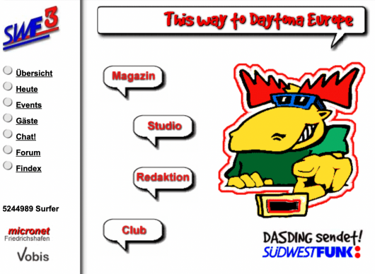 SWF3-Homepage von 1998