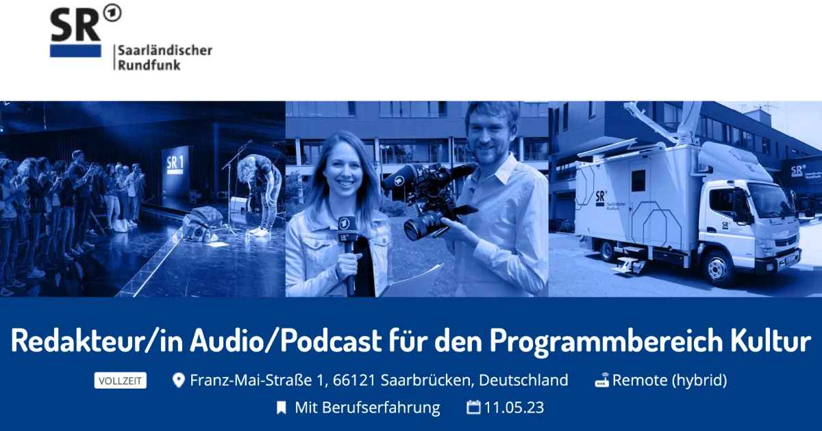 SR Redakteurin AudioPodcast Programmbereich Kultur Saarlaendischer Rundfunk kopf fb