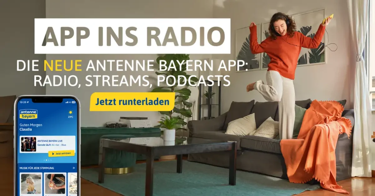 Jetzt die neue ANTENNE BAYERN-App herunterladen!
