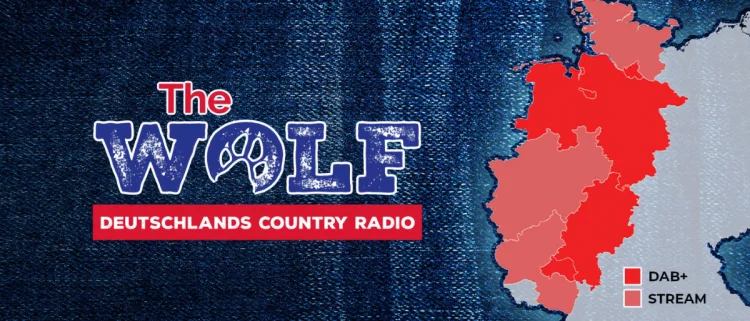 The Wolf Logo mit Sendegebiet (Bild: Rockland Radio)